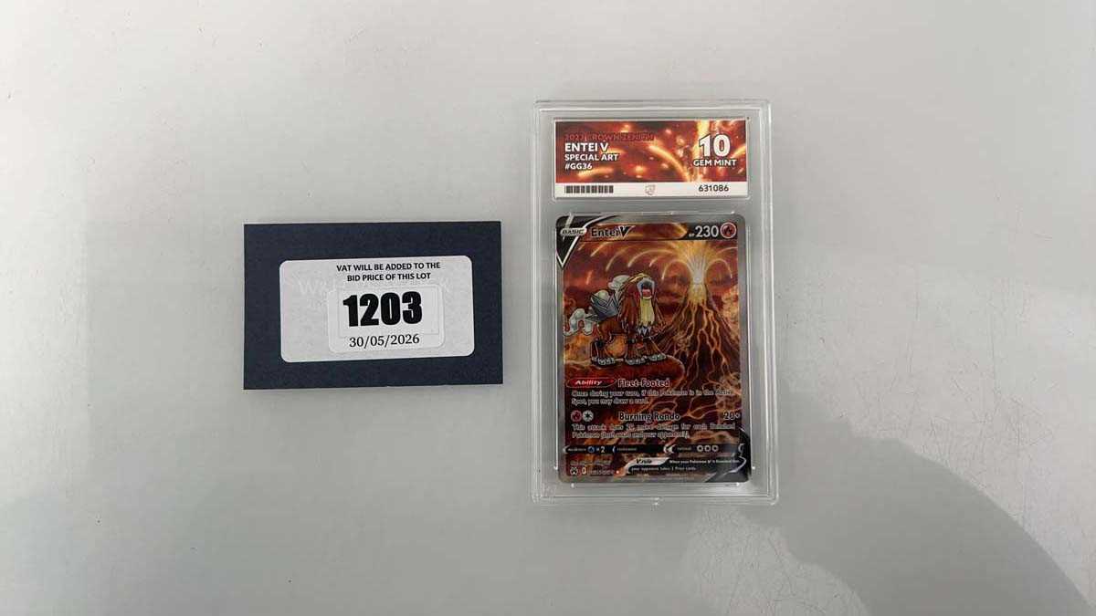 Lot 1203 - 2023 Pokémon Crown Zenith #GG36 - Entei V...