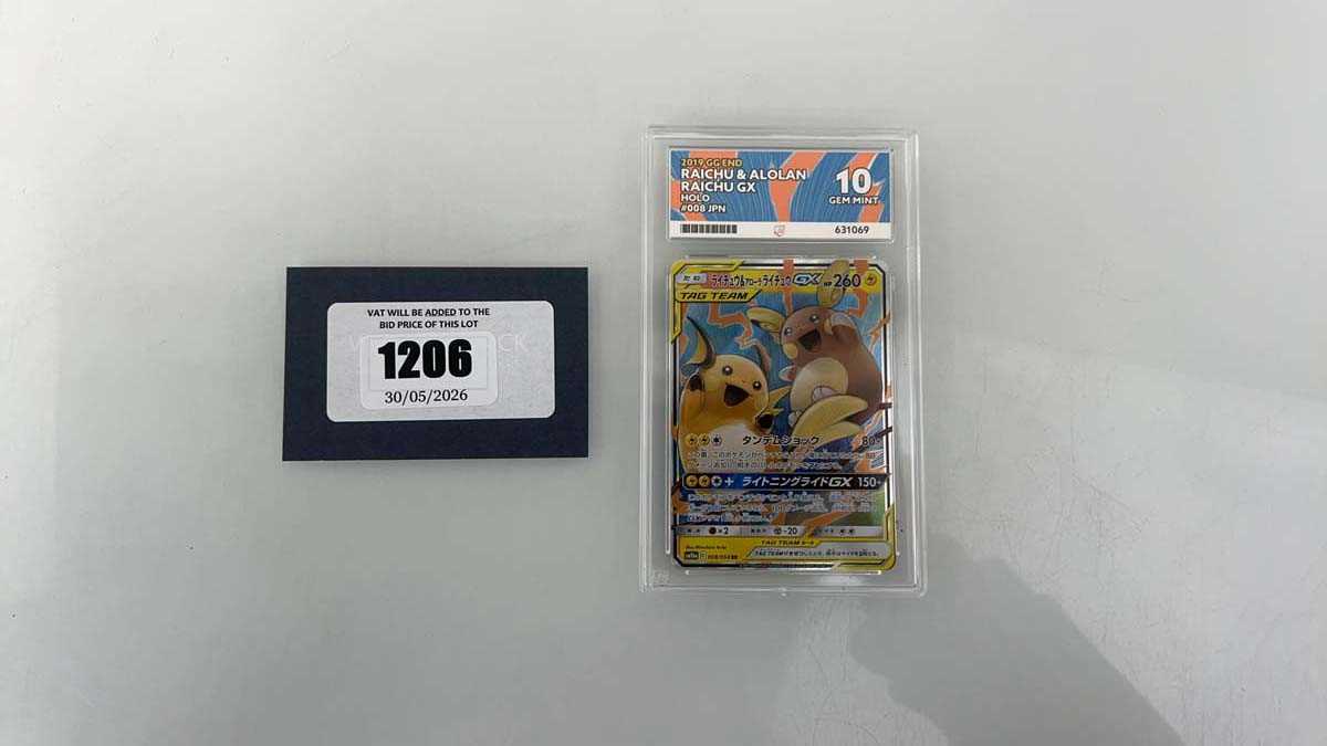 Lot 1206 - 2019 Pokémon GG END JPN #008 - Raichu & Alolan...