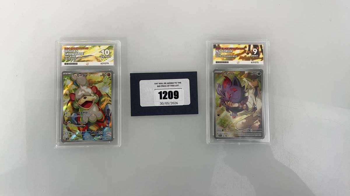 Lot 1209 - (2) 2025 Pokémon Black Star Promo #189 - N's...