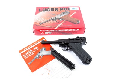Lot 1263 - (S37) Boxed Tanaka Works Luger P08 gas-powered...