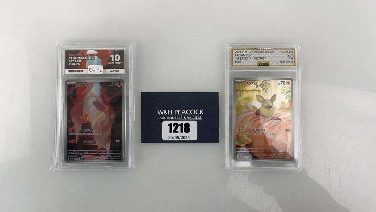 Lot 1218 - (2) 2023 Pokémon 151 JPN #168 - Charmander Art...