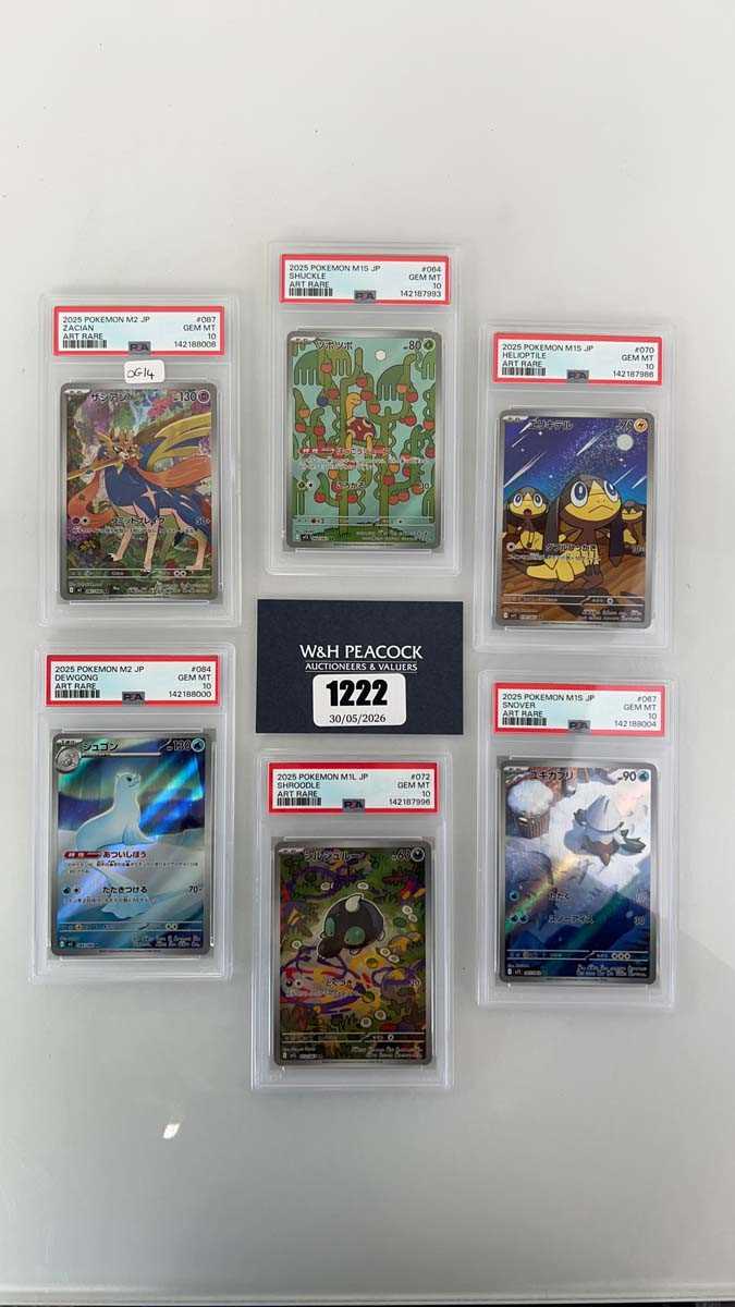 Lot 1222 - (6) PSA 10 Graded Japanese Pokémon Art Rare...