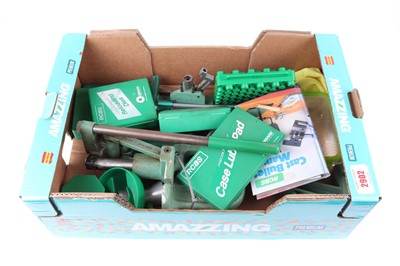 Lot 2902 - Tray of RCBS reloading equipment inc. RC press,...
