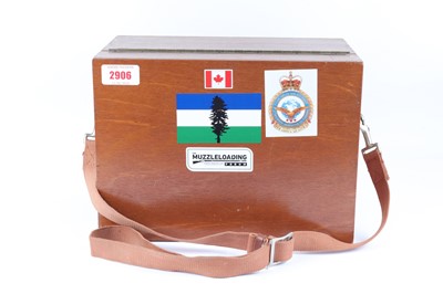 Lot 2906 - Wooden case containing assorted muzzle-loading...