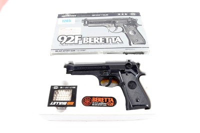 Lot 1265 - (S37) 6mm BB Beretta 92F Airsoft pistol, boxed