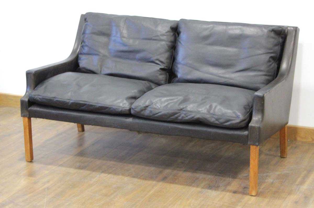 Lot 2 - A 1960's Danish two-seater sofa upholstered in...