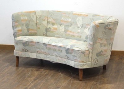 Lot 4 - A 1930/40's Danish curved 'banana' sofa...