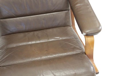 Lot 53 - A 1970's Swedish adjustable swivel armchair...