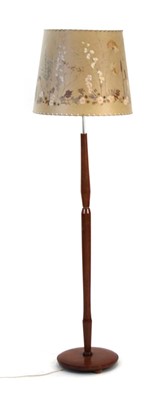 Lot 56 - A 1960/70's Danish turned teak standard lamp...