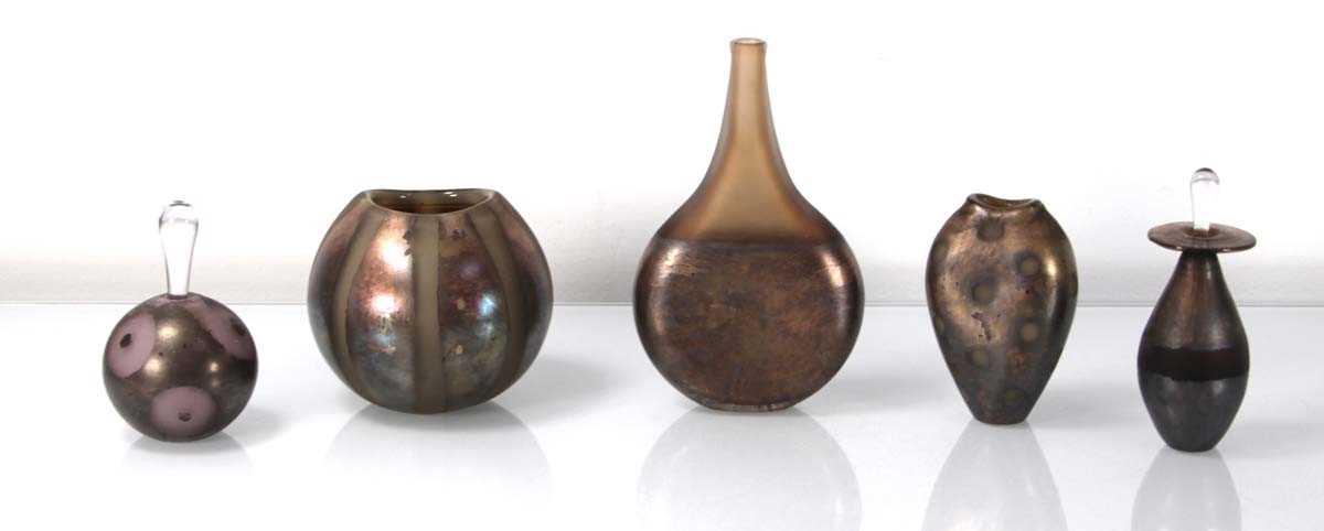 Lot 58 - A group of five 21st century studio glass...