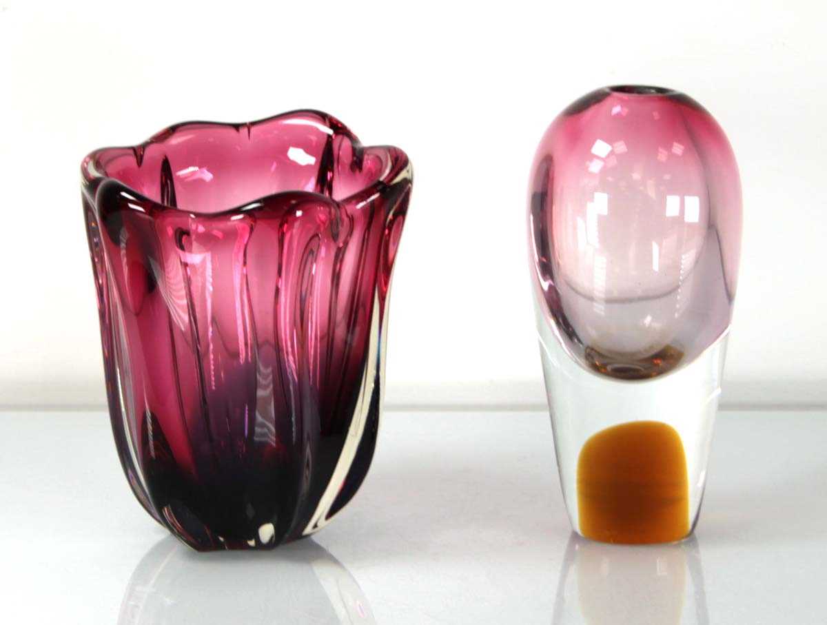 Lot 86 - In the manner of Josef Rosinek, a glass vase...