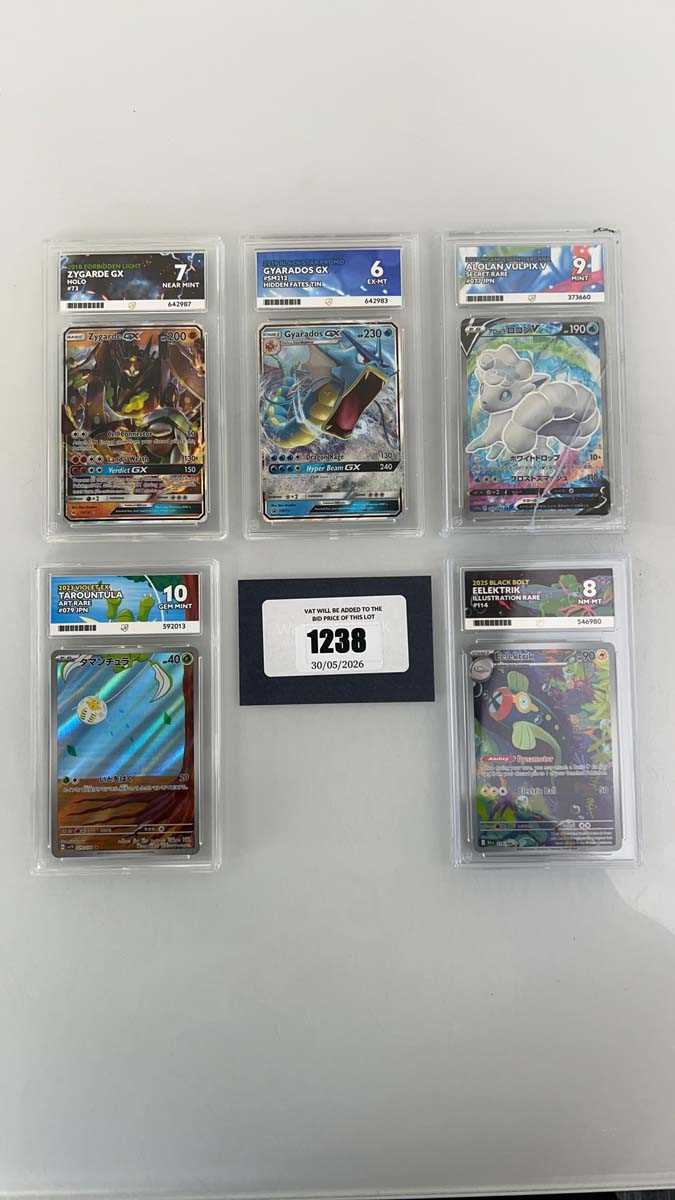 Lot 1238 - (5) Various Graded Pokémon cards by ACE...