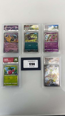 Lot 1239 - (5) Various Graded Pokémon cards by ACE...