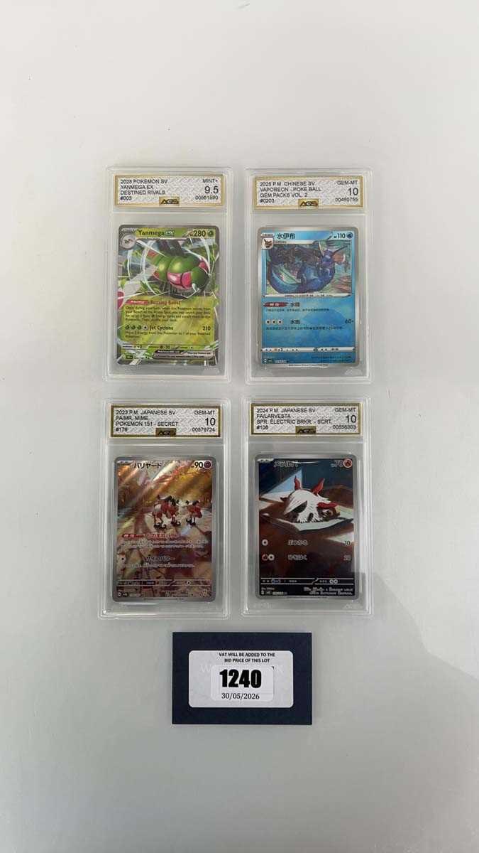 Lot 1240 - (4) 2024 Pokémon Super Electric Breaker JPN...