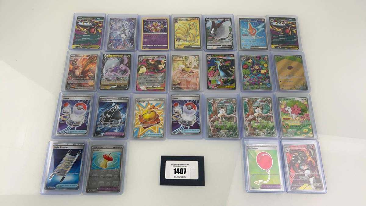 Lot 1407 - Approx. 25 Top Loaded Pokémon cards from...