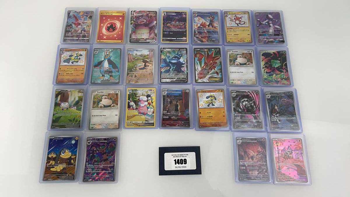 Lot 1409 - Approx. 25 Top Loaded Pokémon cards from...