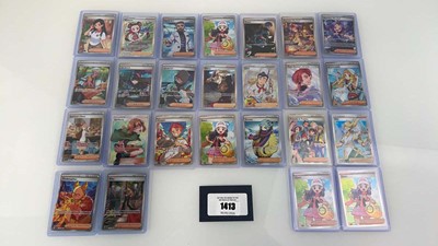 Lot 1413 - Approx. 25 Top Loaded Pokémon Trainer cards...