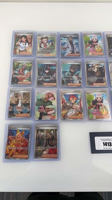 Lot 1413 - Approx. 25 Top Loaded Pokémon Trainer cards...