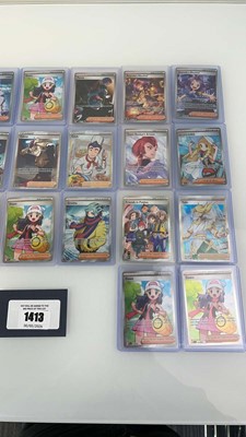 Lot 1413 - Approx. 25 Top Loaded Pokémon Trainer cards...