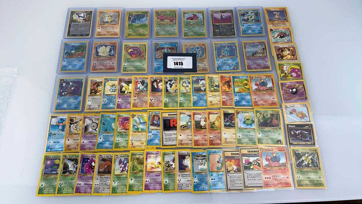 Lot 1415 - Approx. 60 Top Loaded/Sleeved Vintage Pokémon...