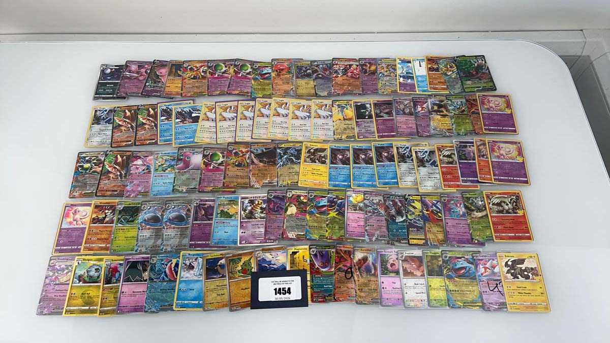 Lot 1454 - Approx. 100 Sleeved Pokémon cards from various...
