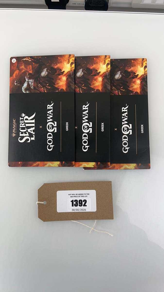 Lot 1392 - 3 Magic The Gathering: Secret Lair x God of...