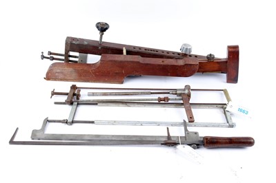 Lot 1663 - Various stock measuring gauges and associated...
