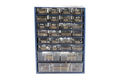 Lot 1677 - 27 Drawer multi drawer cabinet with Dremel...