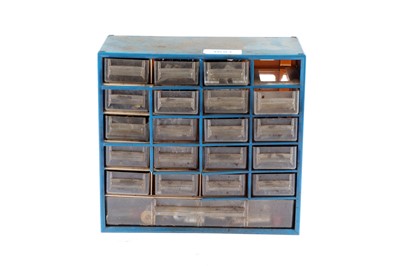 Lot 1681 - Multi (21) drawer cabinet with special sockets,...