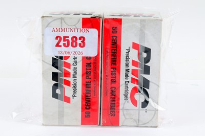 Lot 2583 - (S1) 100 x .38 Spl. PMC 158gr JSP cartridges