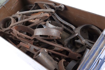 Lot 1519 - Ammunition tin containing Enfield rifle parts...