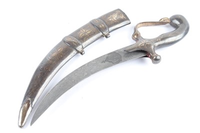 Lot 72 - Early 20th Century Tulwar dagger, damascus...