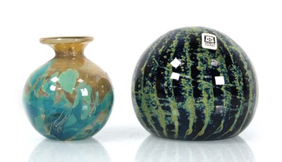 Lot 137 - A Mdina blue/green glass paperweight, d. 8.5...