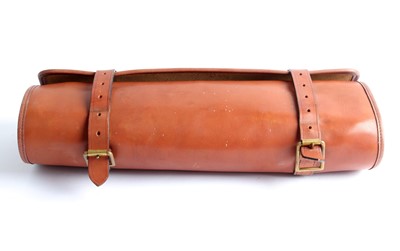 Lot 3 - Leather gun cleaning roll, with contents