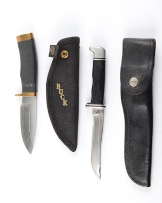 Lot 75 - Two Buck sheath knives: 105 and 692C