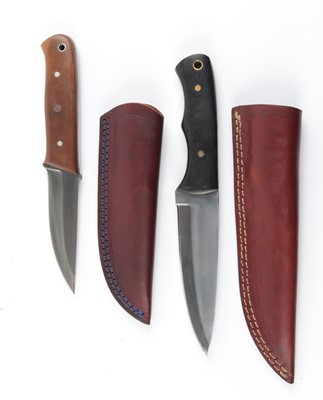 Lot 76 - D2 Steel sheath knife, 5 ins blade, and one...