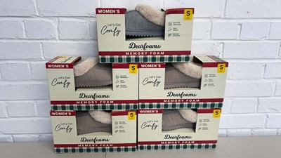 Lot 1832 - x5 boxed pairs of ladies Dearfoam memory foam...