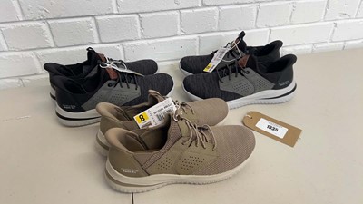 Lot 1835 - x3 pairs of men's Skechers hands free swift...