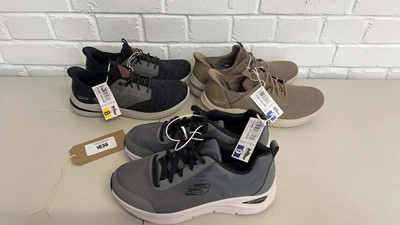 Lot 1836 - x3 pairs of men's Skechers trainers to include...