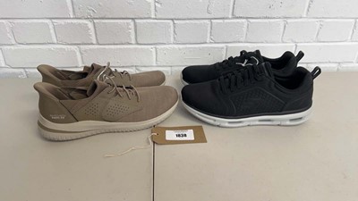 Lot 1838 - x2 pairs of men's Skechers trainers to include...