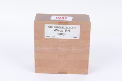 Lot 2916 - 500 x .45 ACP (.452) RN 230gr GM hardcast heads