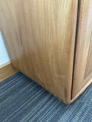 Lot 61 - An Ercol elm Windsor Range sideboard, the...