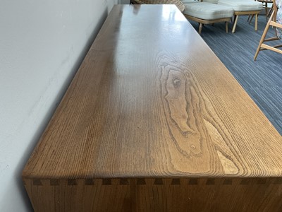 Lot 61 - An Ercol elm Windsor Range sideboard, the...