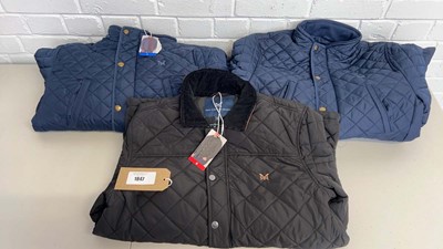 Lot 1847 - x3 Crew Clothing Company quilted jackets...