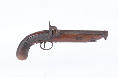 Lot 1074 - (S58) .577 Percussion Travelling Pistol, 6½...