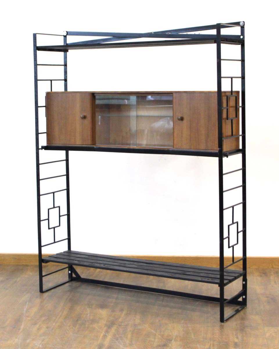 Lot 18 - A what-not or room divider, the walnut and...