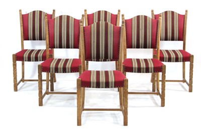 Lot 19 - A set of six 1960's Danish oak framed dining...