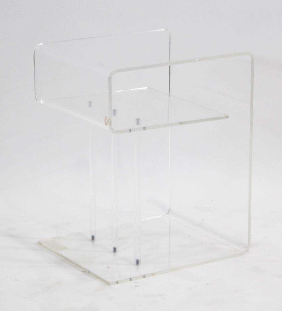 Lot 39 - A Habitat 'Viso' perspex side table, 40 x 35 x...