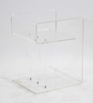 Lot 39 - A Habitat 'Viso' perspex side table, 40 x 35 x...