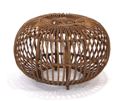 Lot 118 - A Franco Albini 'Lobster Pot' wickerwork stool,...